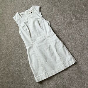 Universal Thread Womens White Sleeveless Denim Mini Dress Size 6 NWOT